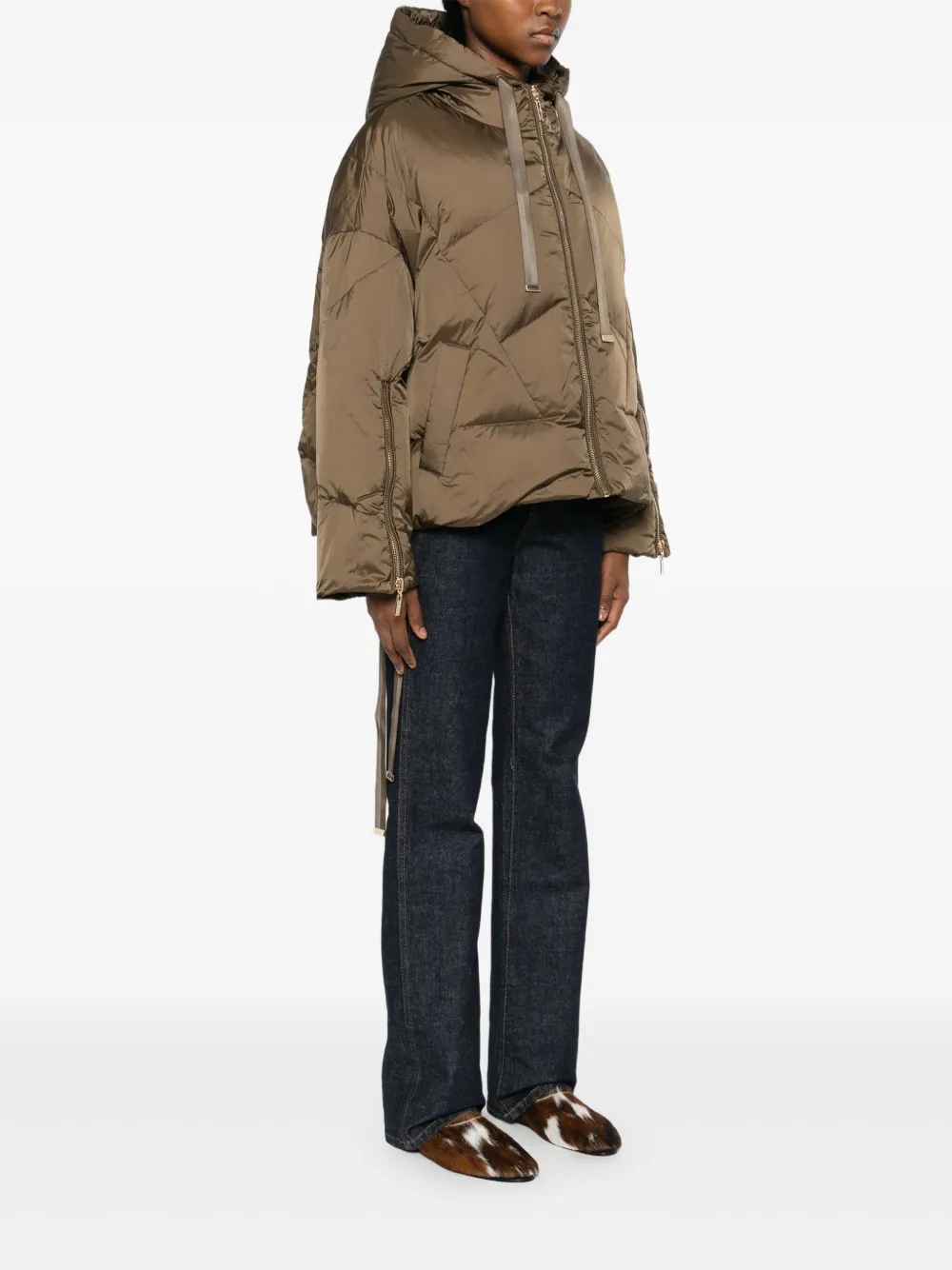 TWINSET Donsjack met capuchon Groen