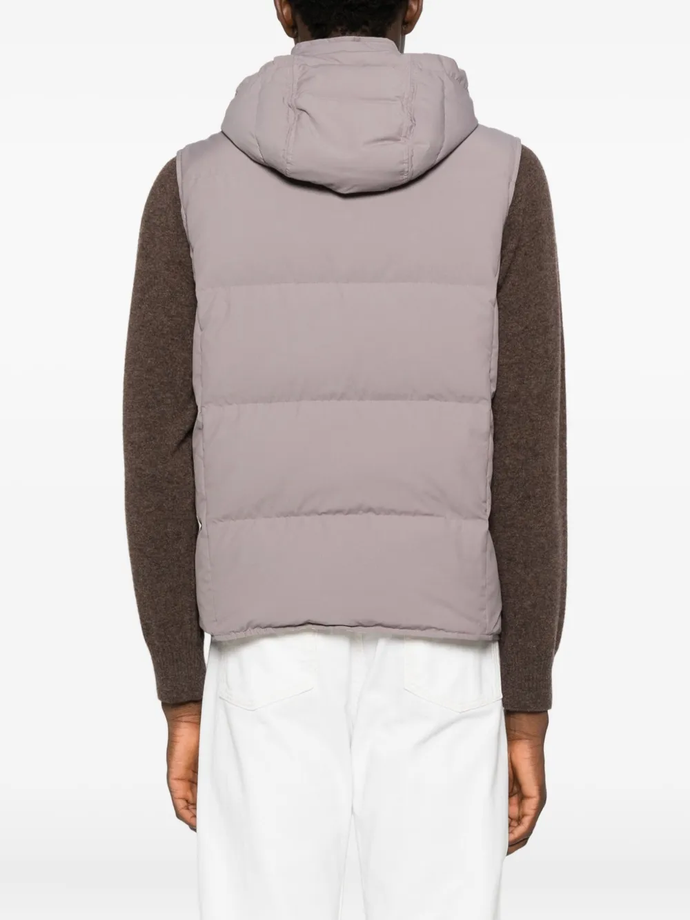 Eleventy Gilet met capuchon Paars