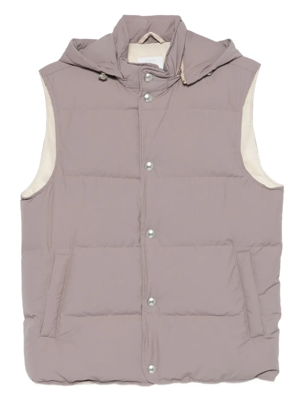 Eleventy hooded button gilet | Purple | Image 1