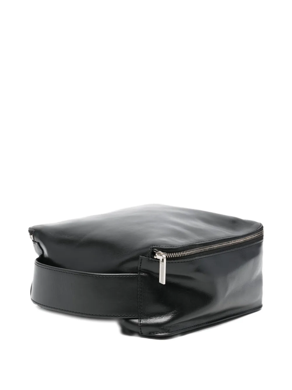 Rick Owens Zip-fastening Leather Wallet In Black