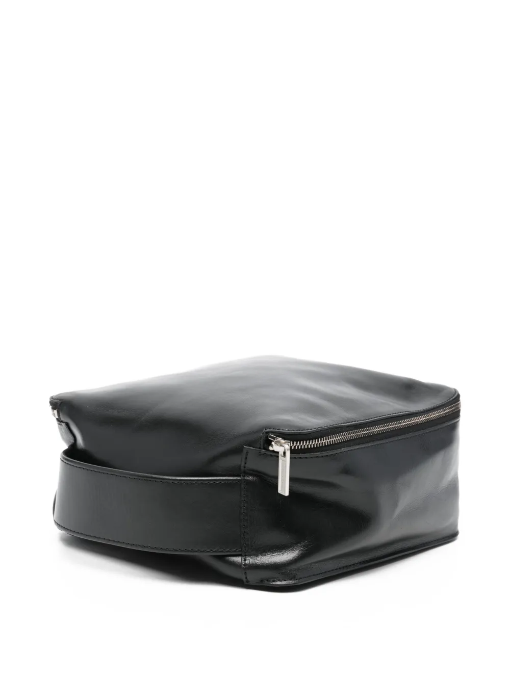 Rick Owens zip-fastening leather wallet - Zwart