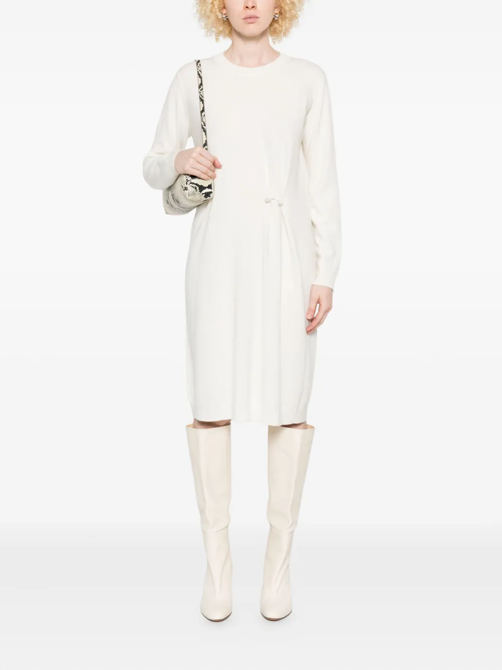 Fabiana Filippi Platinum jurk met knoopsluiting - Wit