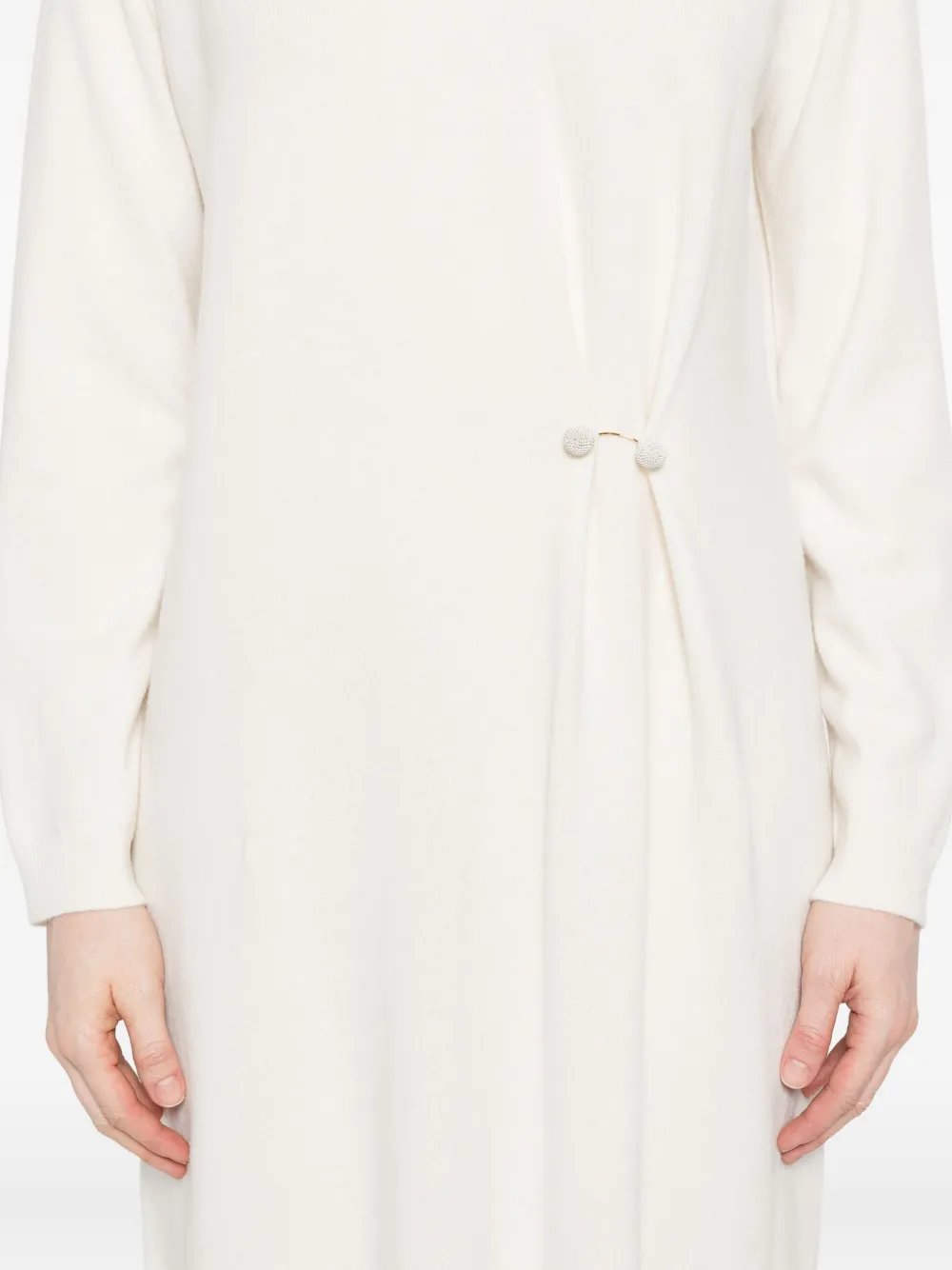 Fabiana Filippi Platinum jurk met knoopsluiting Wit