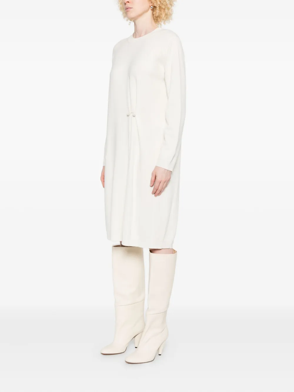 Fabiana Filippi Platinum jurk met knoopsluiting Wit