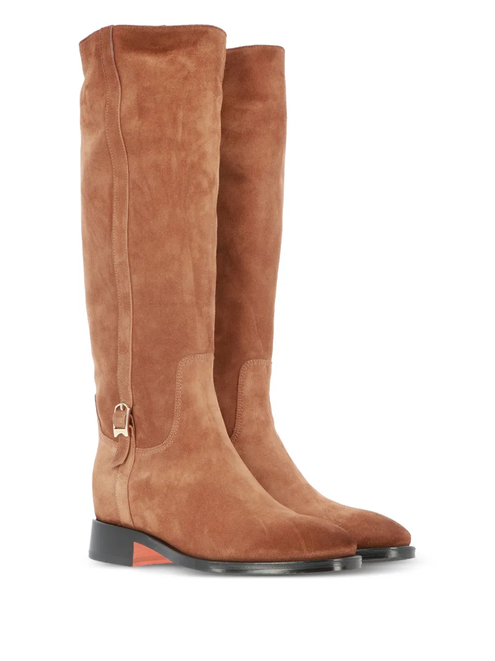 Santoni Buckle Boots In Brown