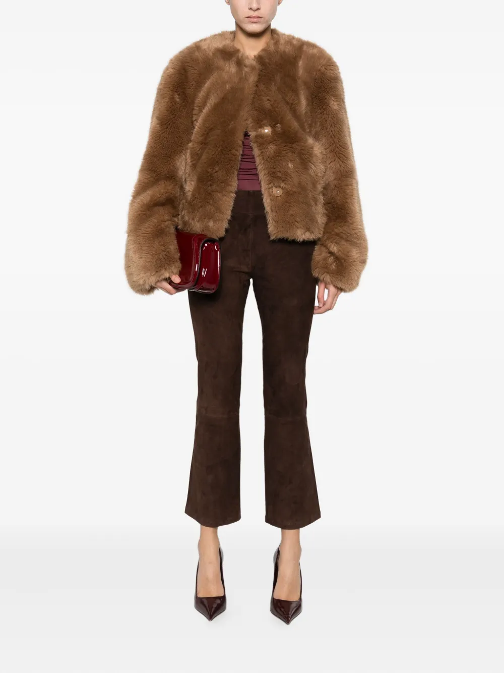 Arma Broek met vlakken - Bruin
