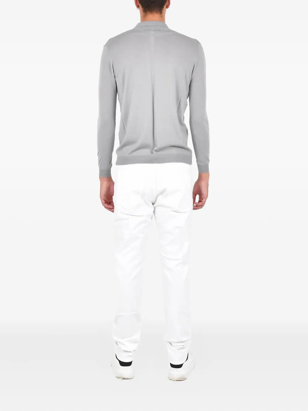 Low Brand long-sleeve polo shirt - Grijs