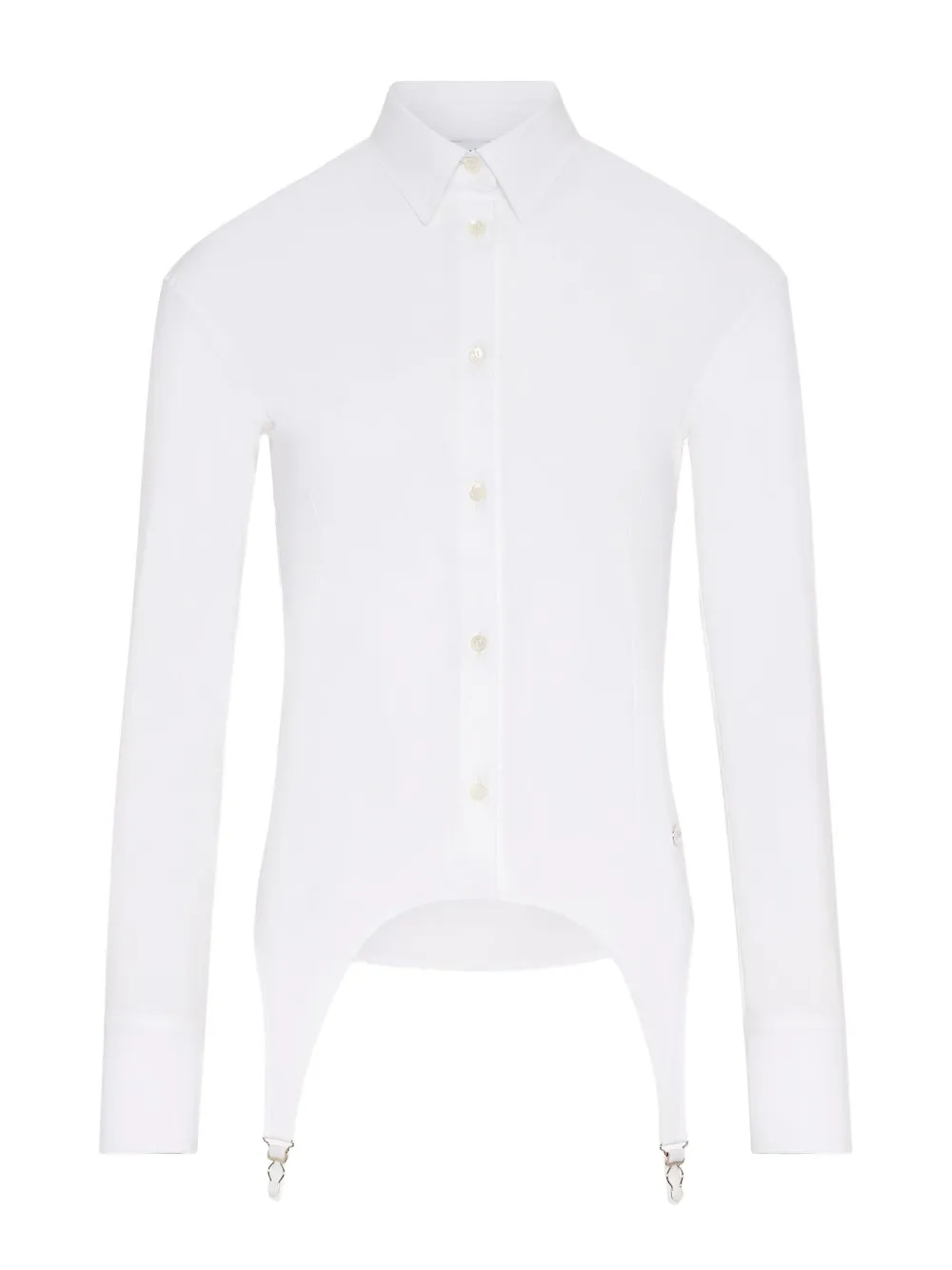 Jean Paul Gaultier Suspender-embellished Shirt In White