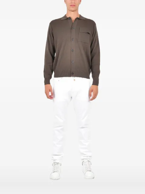 Low Brand button chest-pocket cardigan