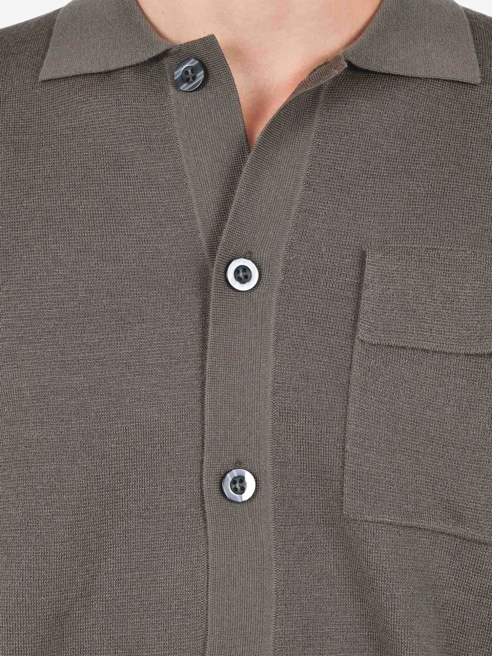 Low Brand Vest met borstzak en knopen Grijs