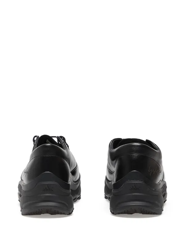 Y-3 レースアップ レザースニーカー | ブラック | FARFETCH JP