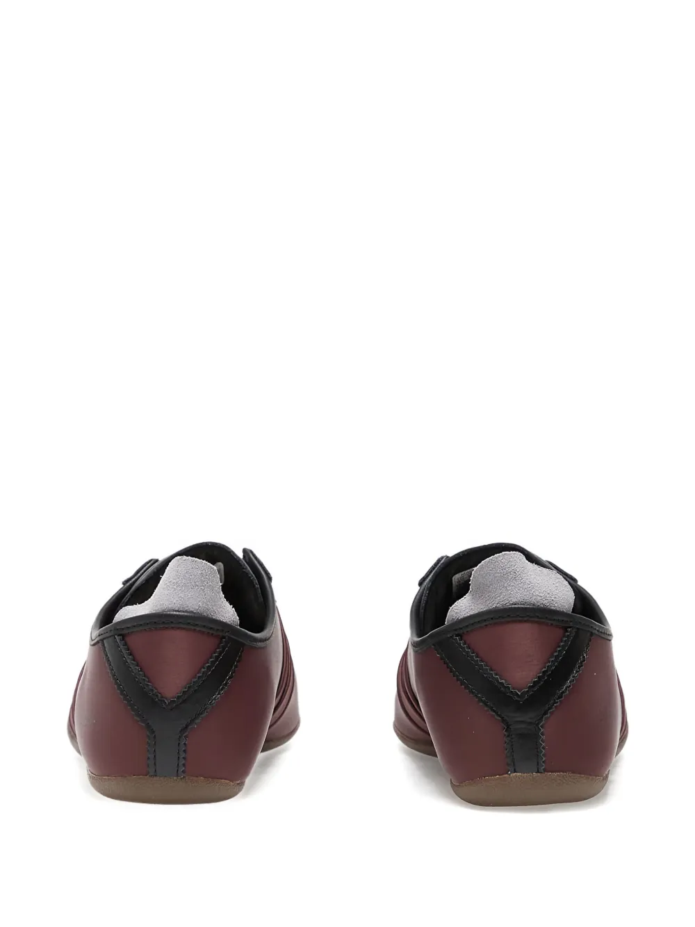 Y-3 satin-paneled lace-up trainers Red