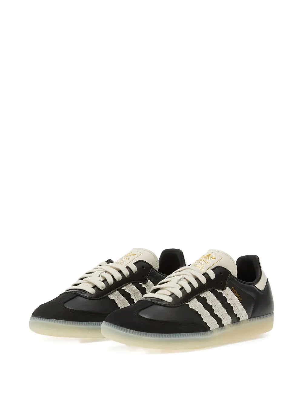 adidas leather Samba trainers Black