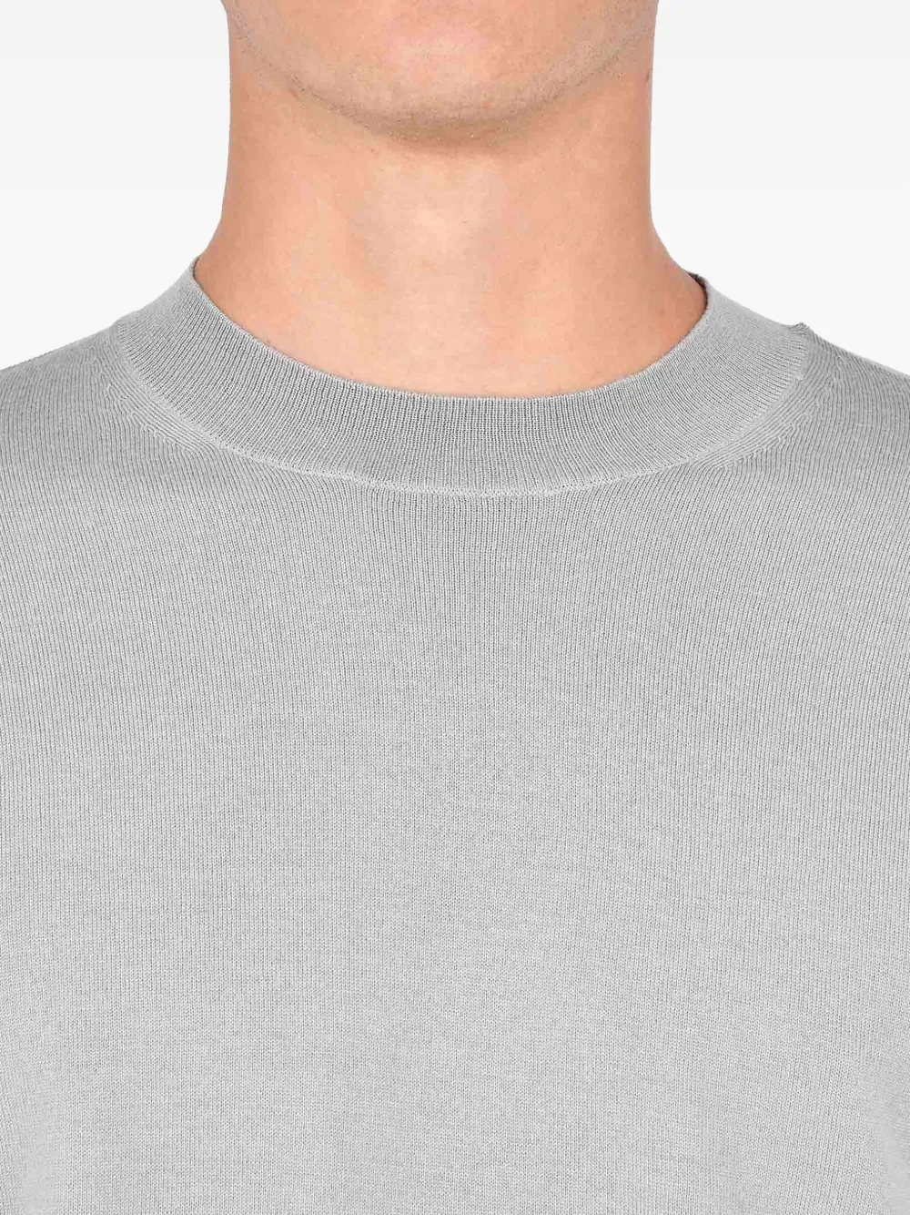 Low Brand Trui met ronde hals Grijs