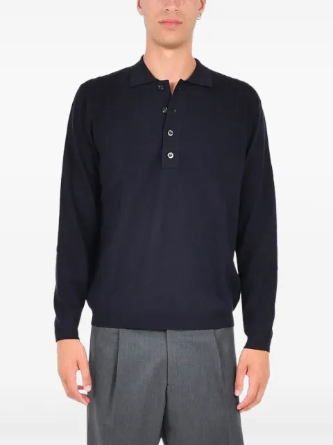 Low Brand playera tipo polo manga larga