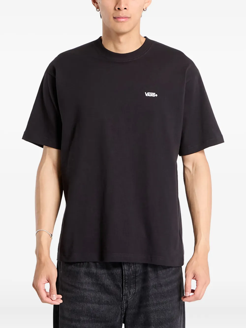 Vans Off The Wall Cotton T-shirt In Black