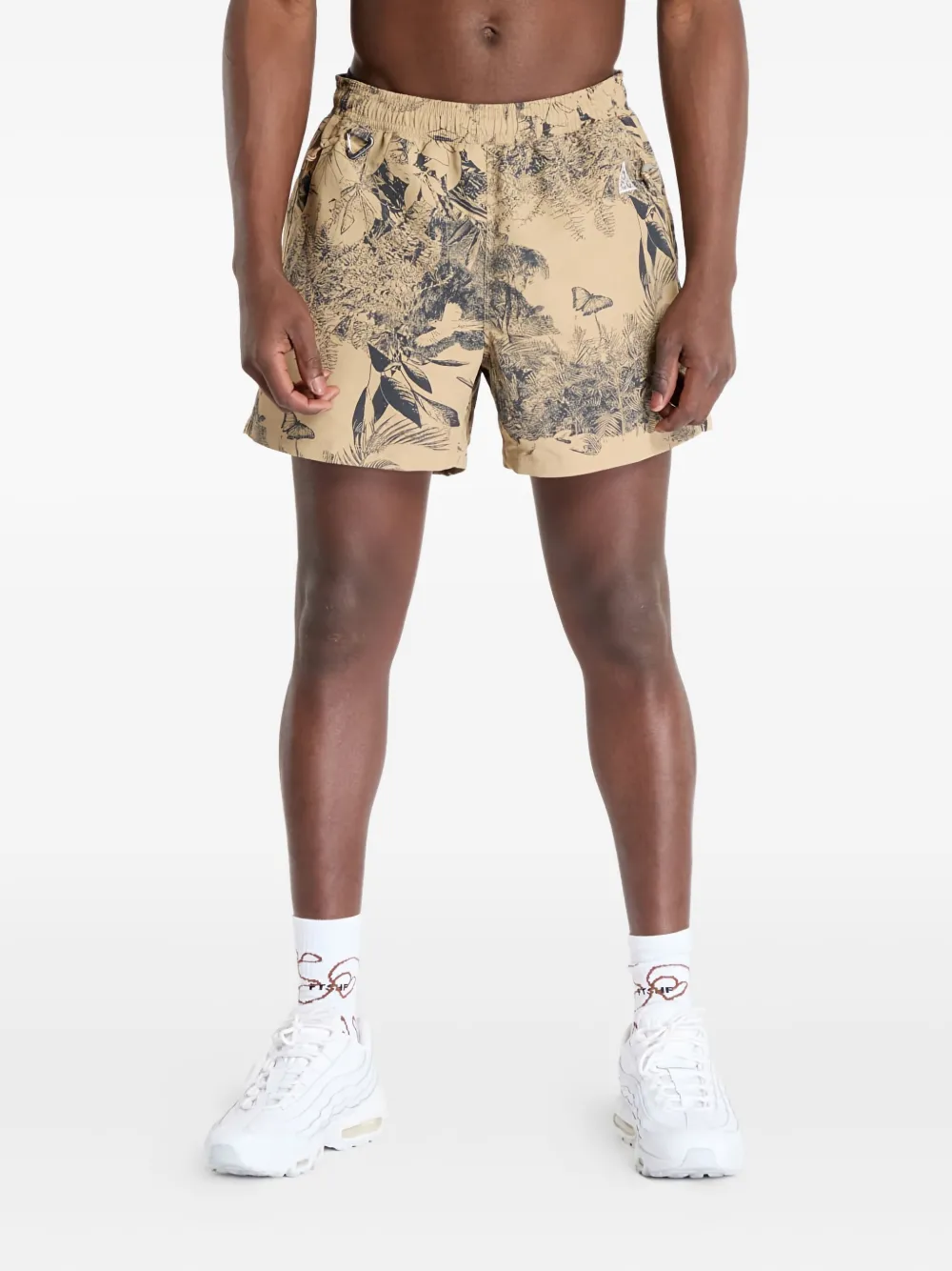 Nike Floral-print Elasticated-waist Shorts In Multi