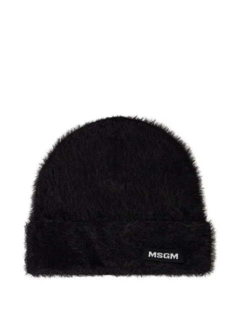 MSGM mohair logo beanie