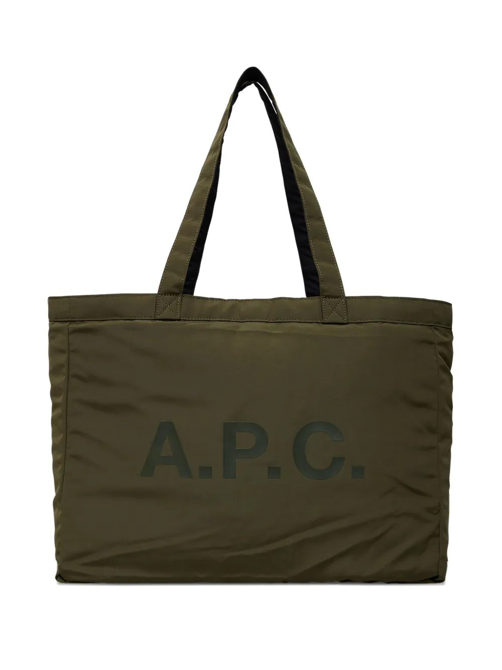 A.P.C. ロゴプレート ハンドバッグ - グリーン A.P.C. ロゴプレート ハンドバッグ - グリーン