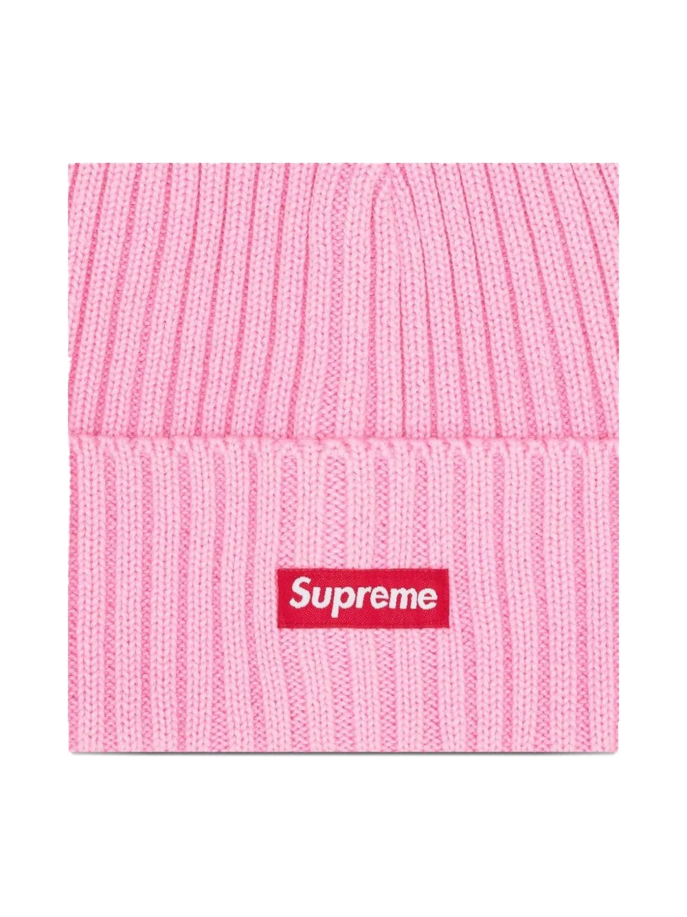 Supreme Overdyed ribbed beanie - Roze