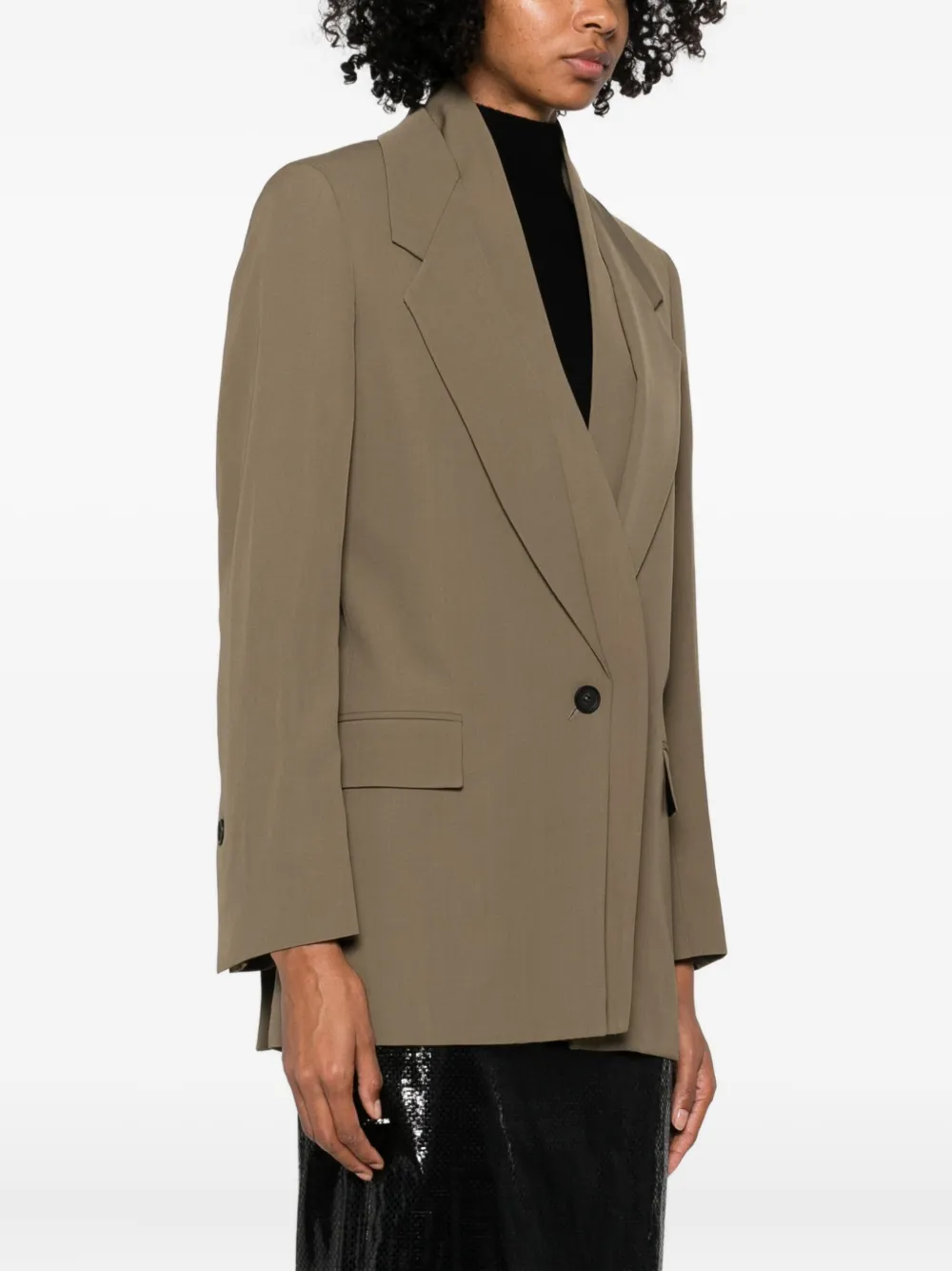 Ferragamo Notched-lapel Blazer In Brown