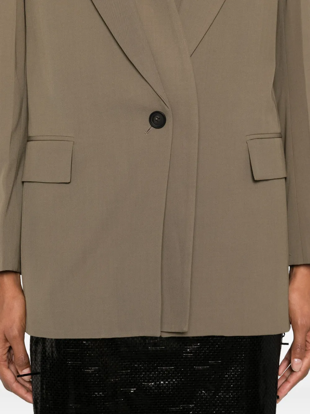 Ferragamo Notched-lapel Blazer In Brown