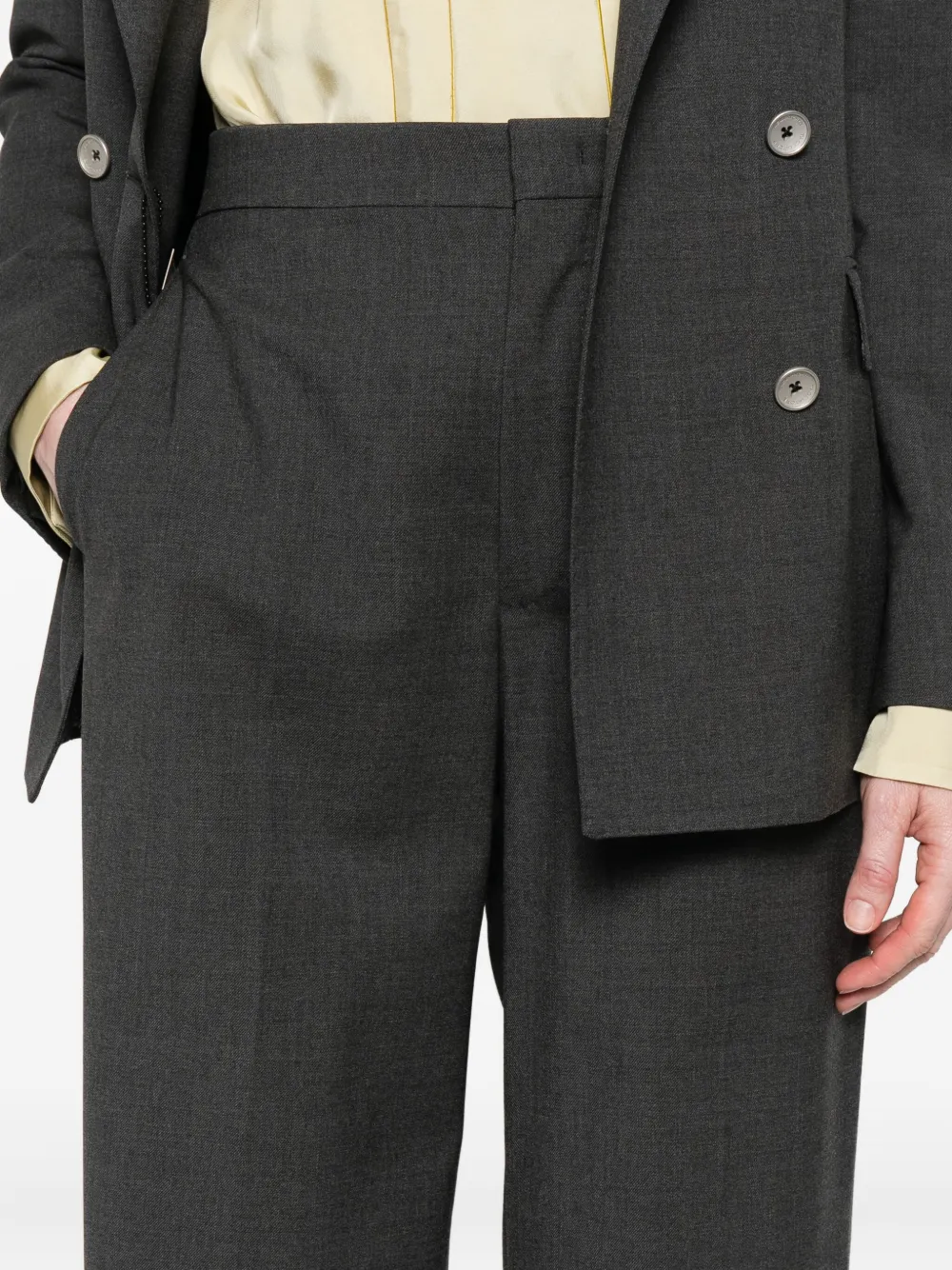 Tagliatore Double-breasted Wool Suit In Multi