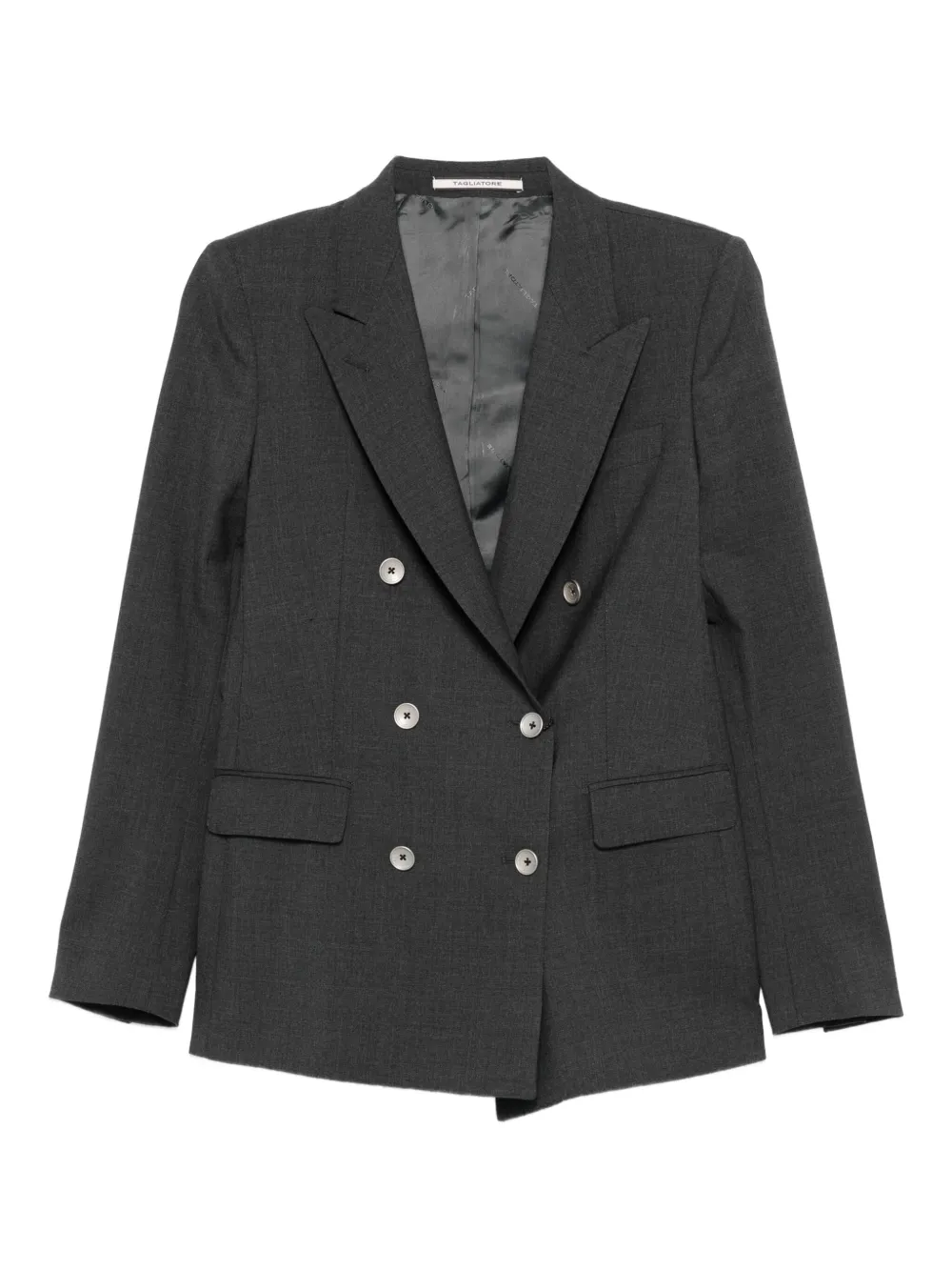 Tagliatore double-breasted wool suit | Black | Image 1