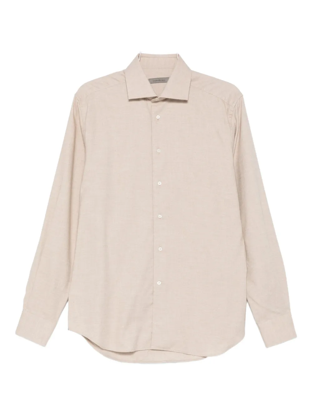 Corneliani Long-sleeved Shirt In Brown