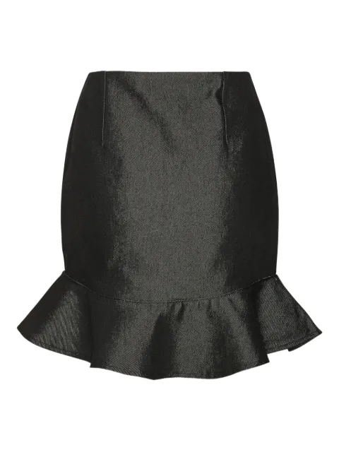 ROTATE BIRGER CHRISTENSEN ruffle-denim mini skirt