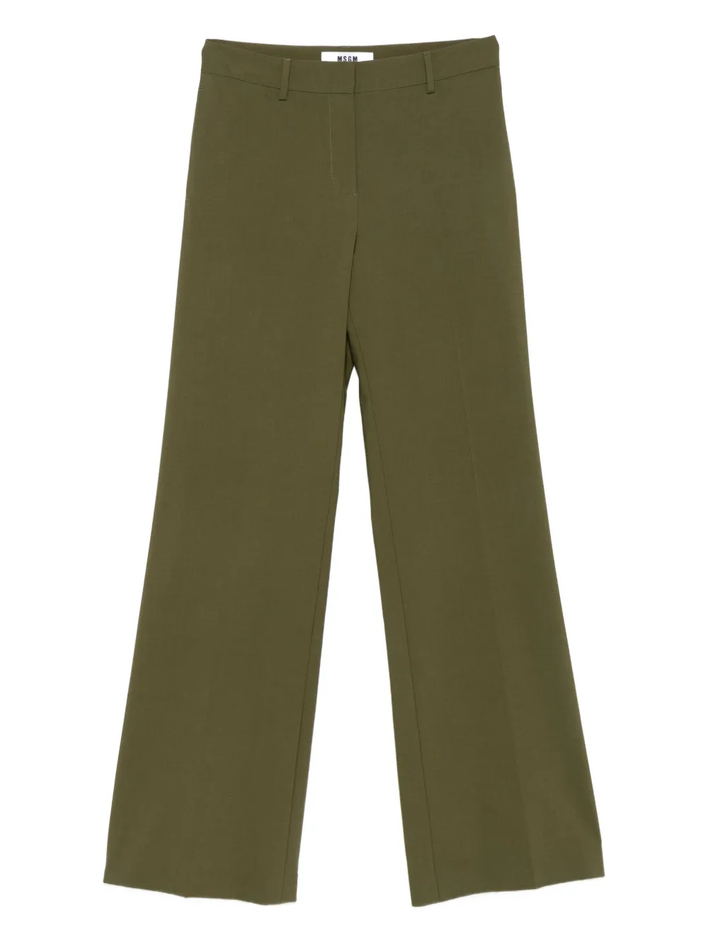 Msgm Flared Trousers In Green