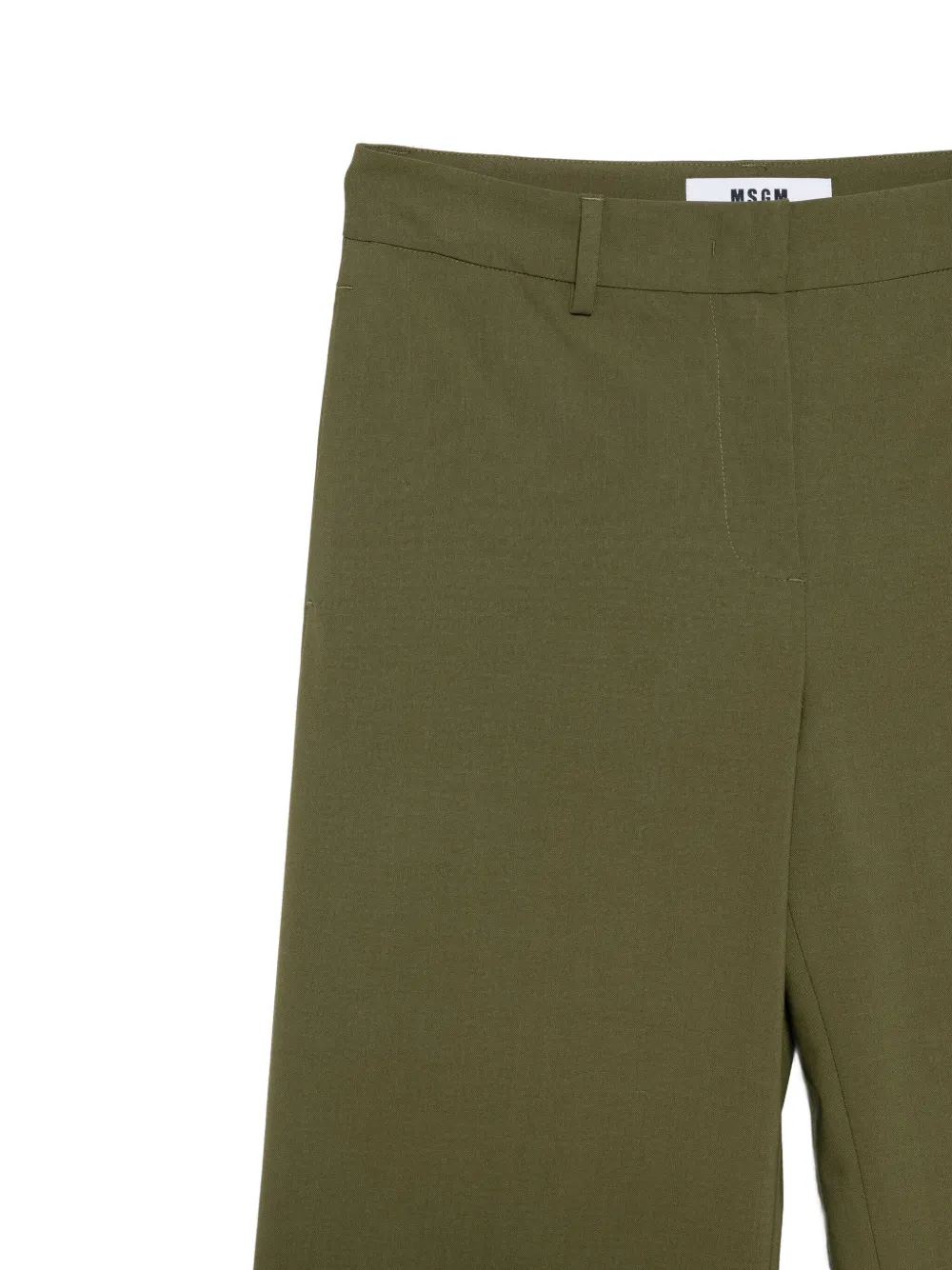 Msgm Flared Trousers In Green
