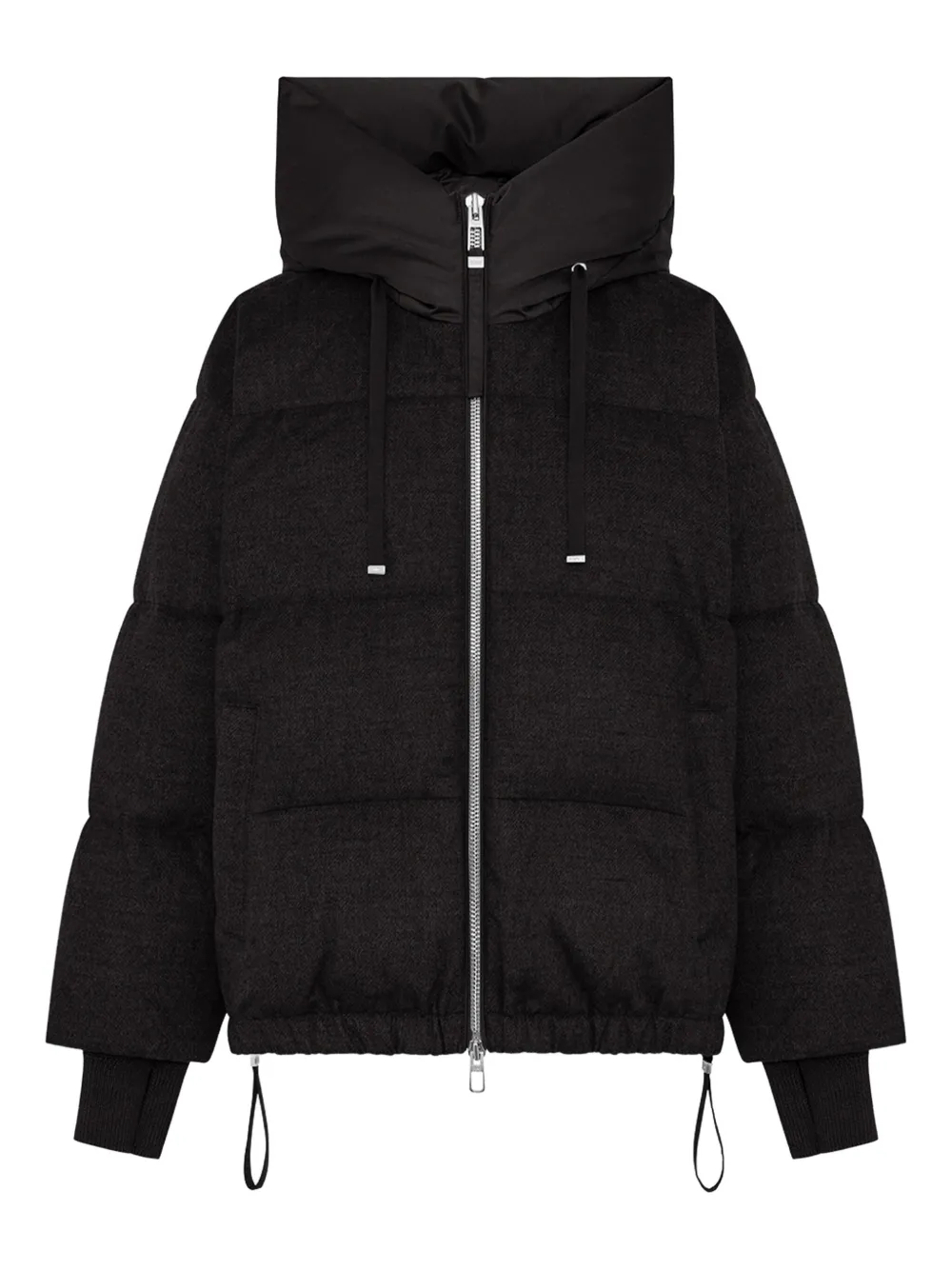Duno Heka Hooded Puffer Jacket In Brown