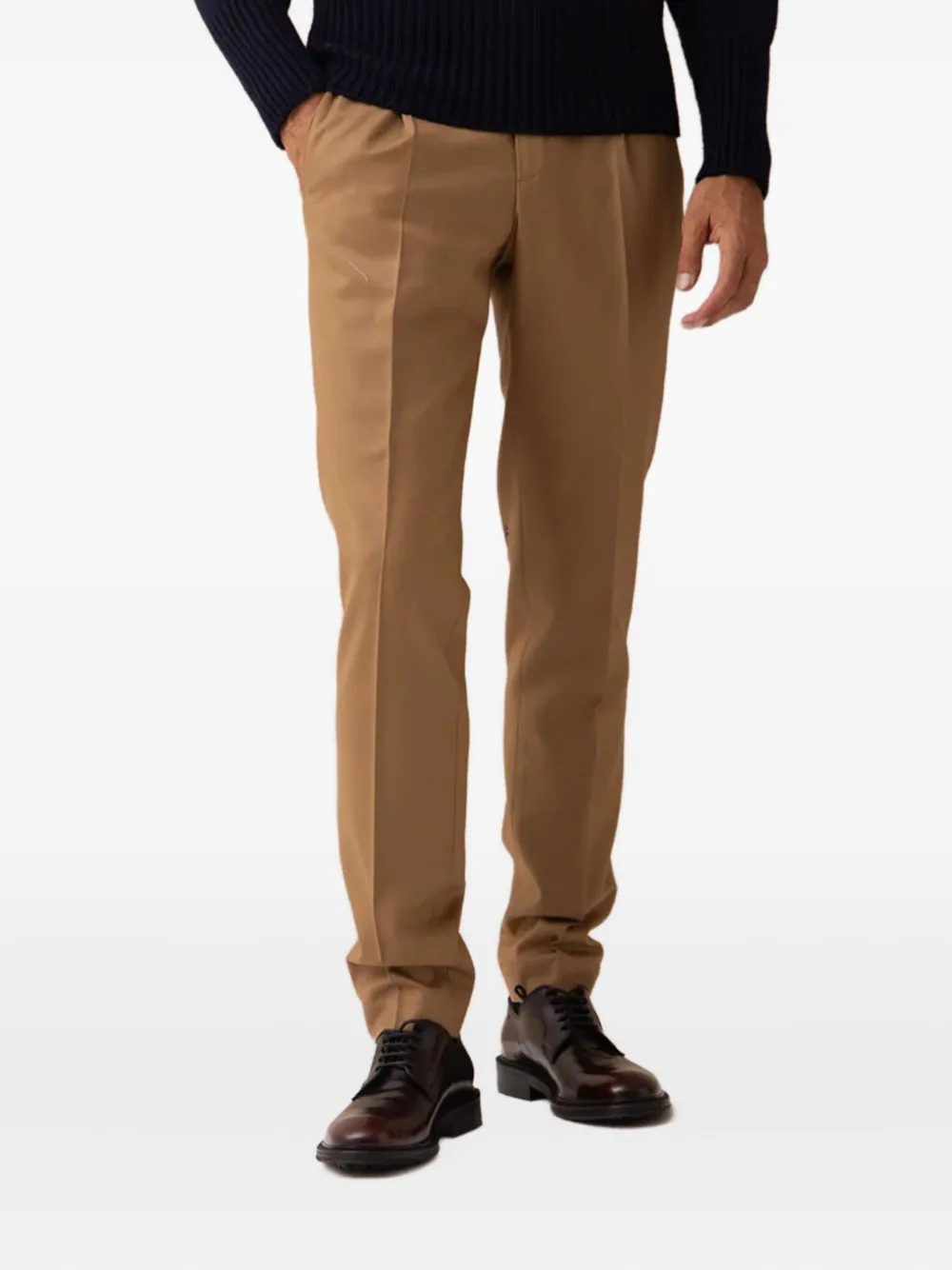 Incotex Pleated Trousers In Brown