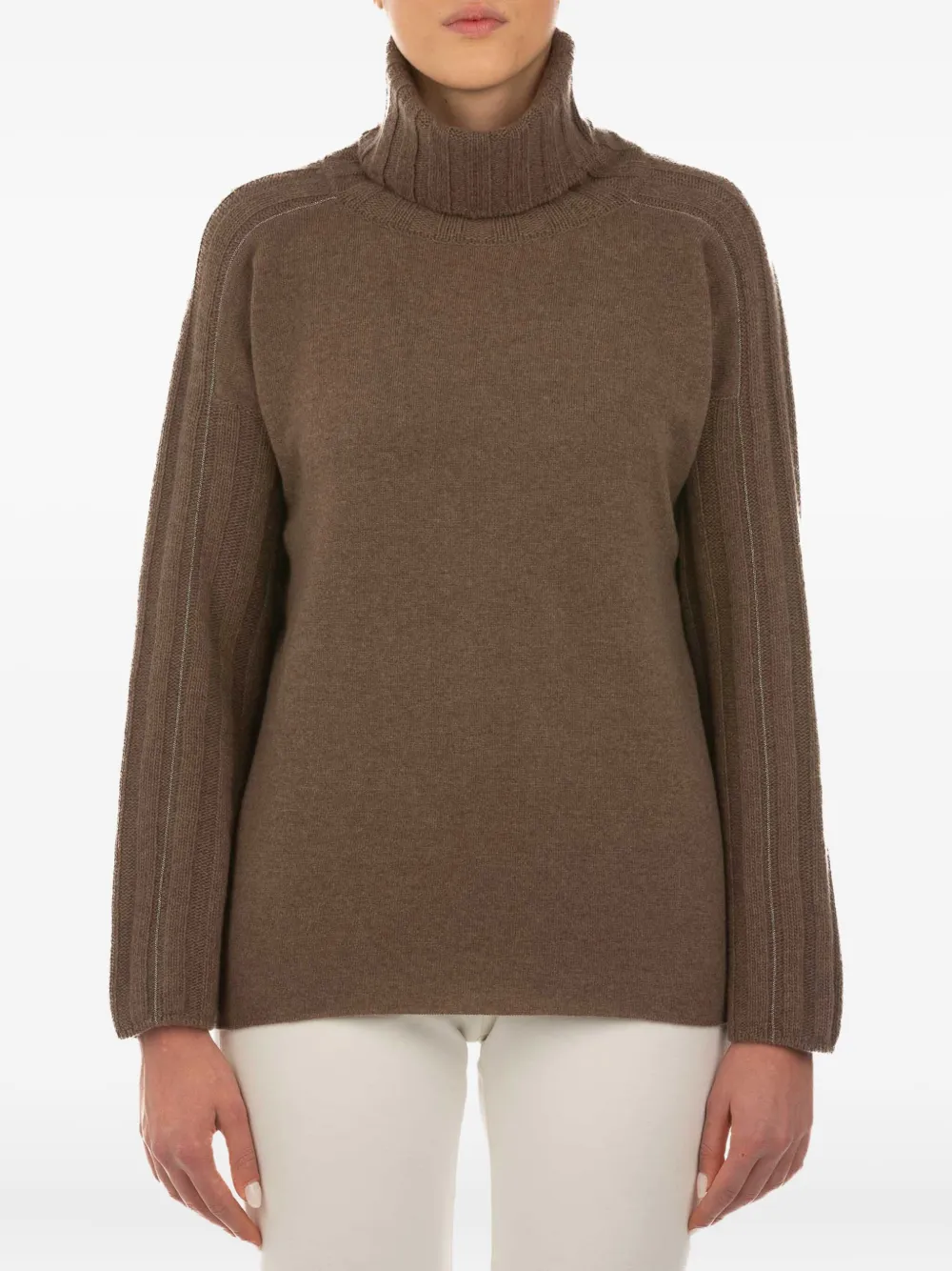 Le Tricot Perugia wool sweater | Brown | Image 1