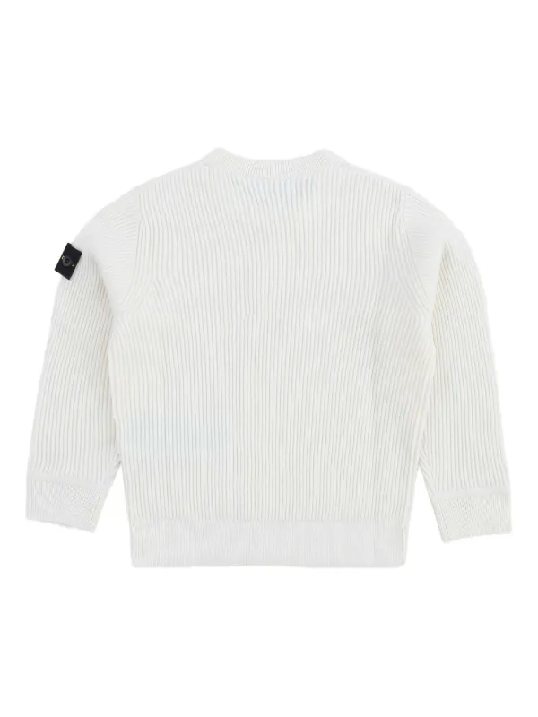 stoneIsland junior ホワイトニット Stone Island Junior hoodie White