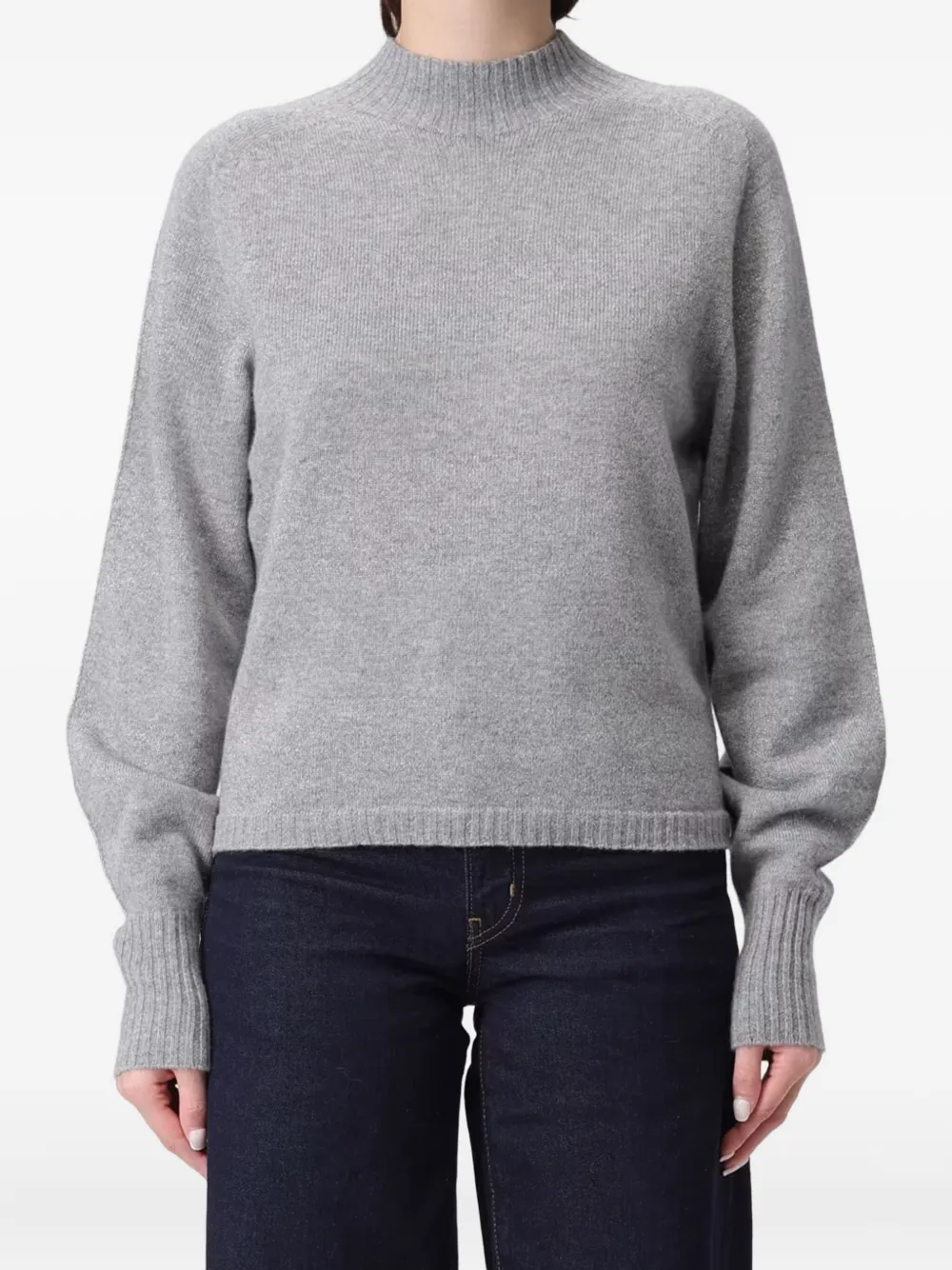 Twinset Mock-neck Sweater In Animal Print