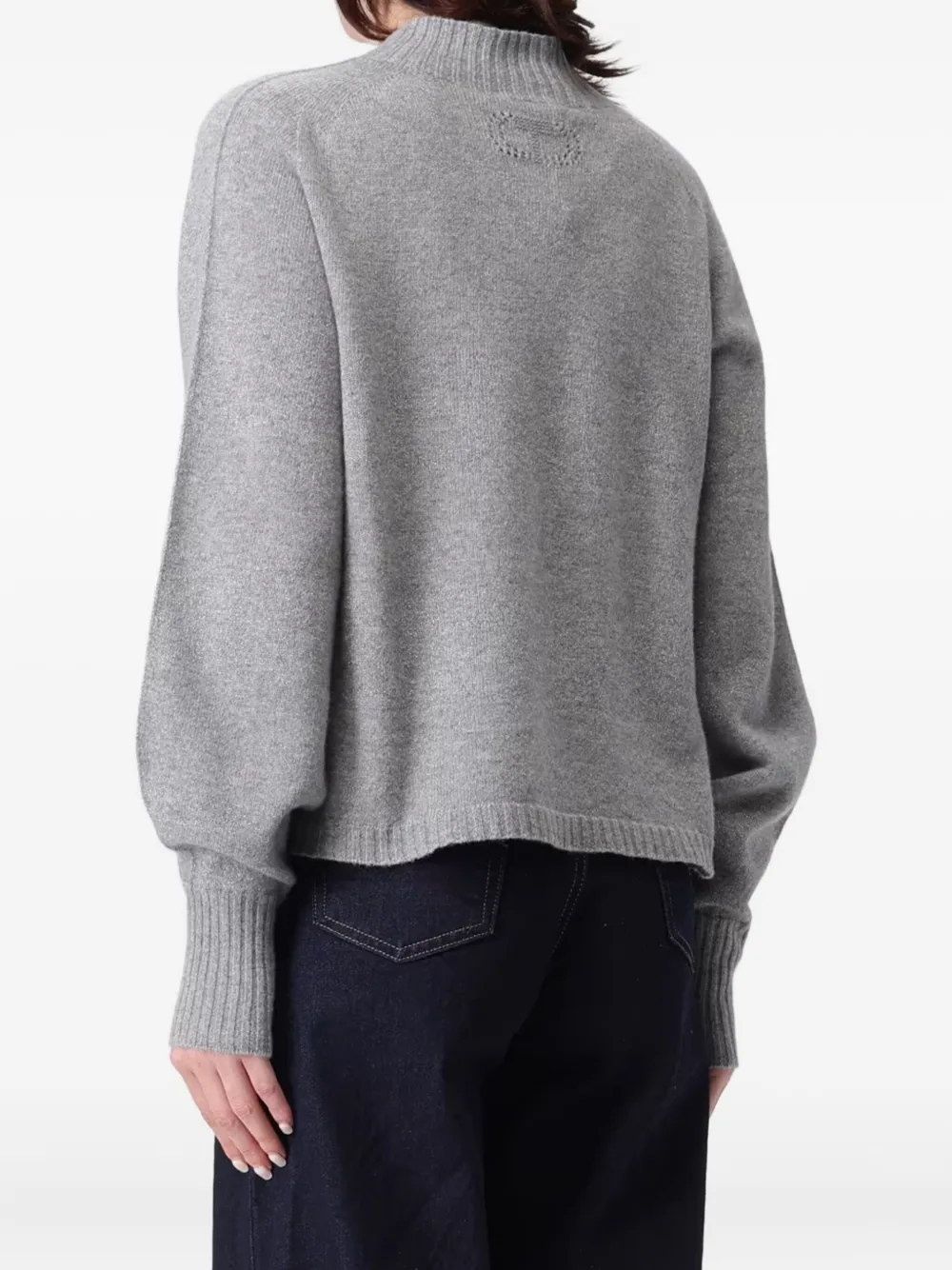 Twinset Mock-neck Sweater In Animal Print