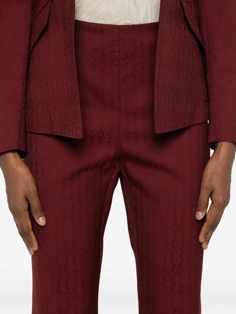 Etro Pressed-crease Trousers In Red