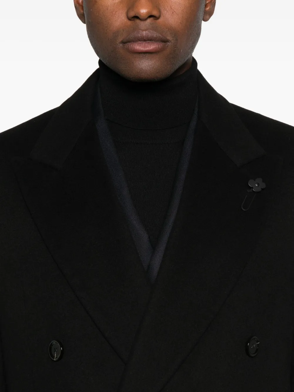 Lardini Jas met dubbele rij knopen Zwart