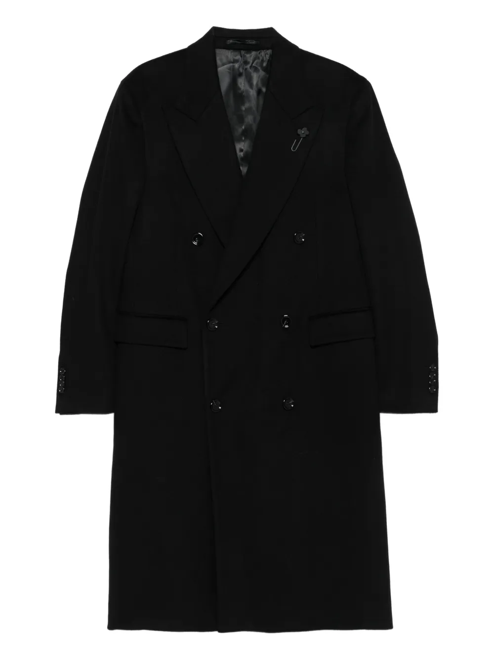 Lardini abrigo con doble botonadura | negro | Image 1