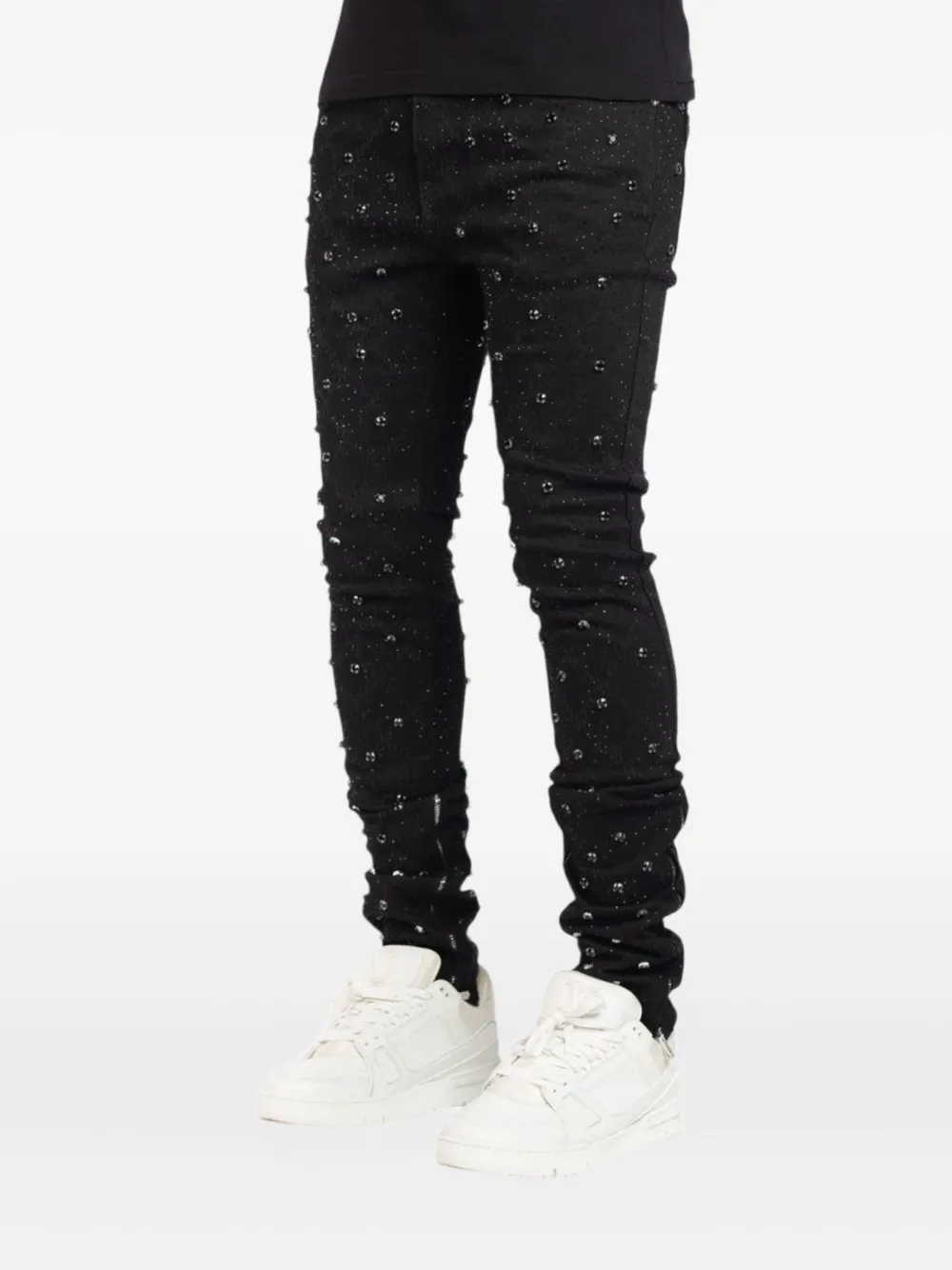 GUAPI Embellished zip-detail Jeans | Black | FARFETCH