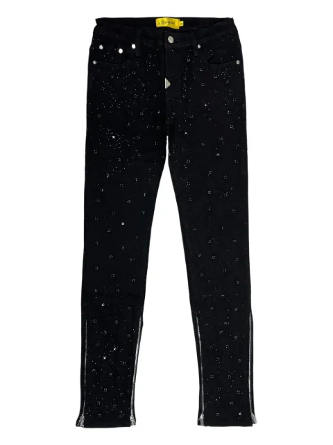 GUAPI embellished zip-detail jeans