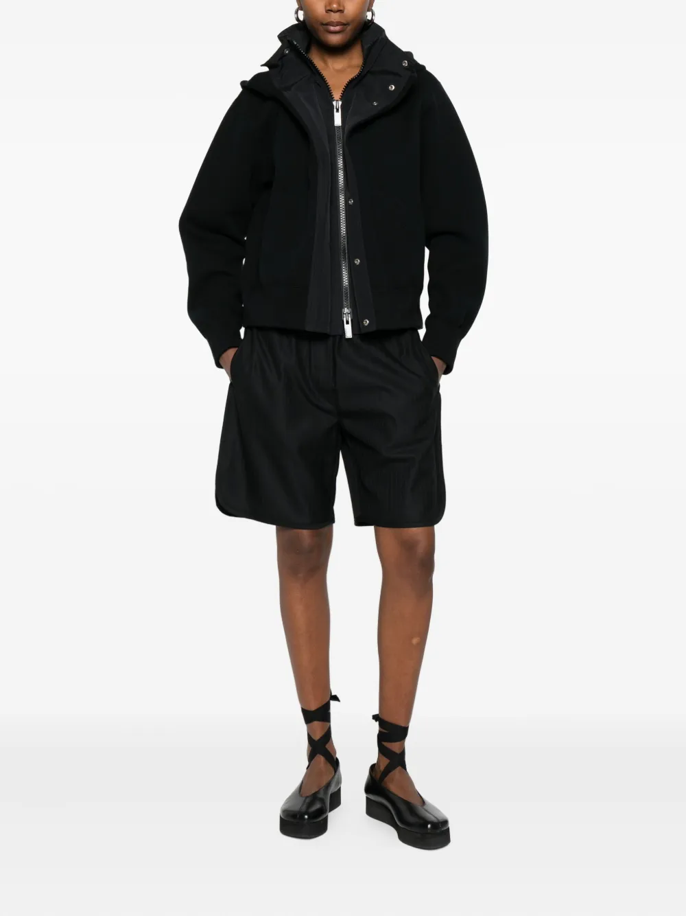 sacai chamarra con cierre y capucha | Chamarras oversize | Image 2