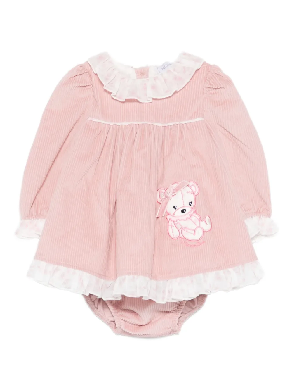 Monnalisa corduroy ruffled dress | Pink | Image 1