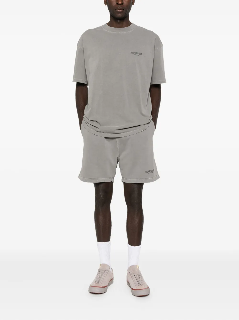 Represent Ultimate Track Shorts In Gray