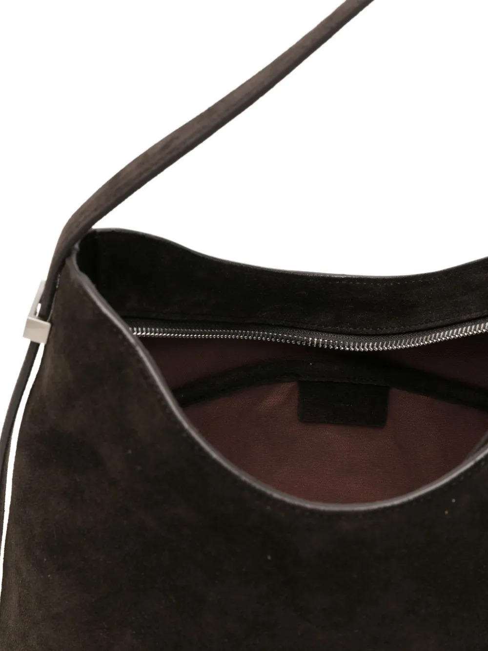 Osoi Suede Buckle-detail Tote Bag In Black