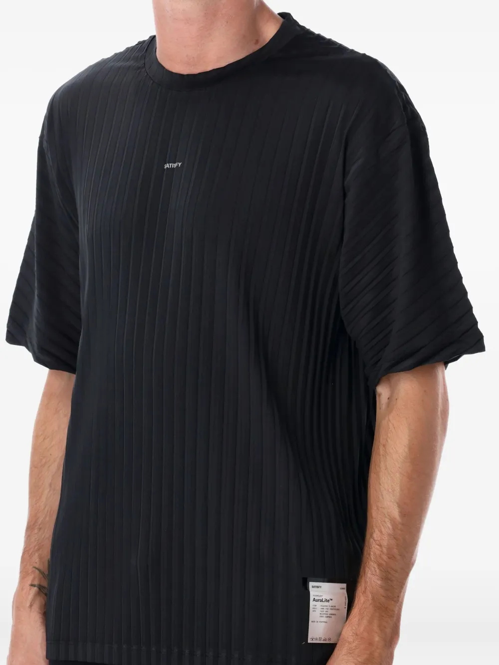 Satisfy Pleated T-shirt In Black