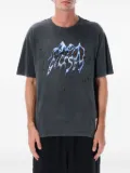 Satisfy graphic-print distressed t-shirt - Grey