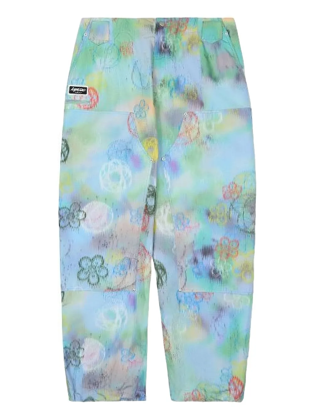 Kenzo x Futura 2000 floral-print trousers | Blue | Image 1